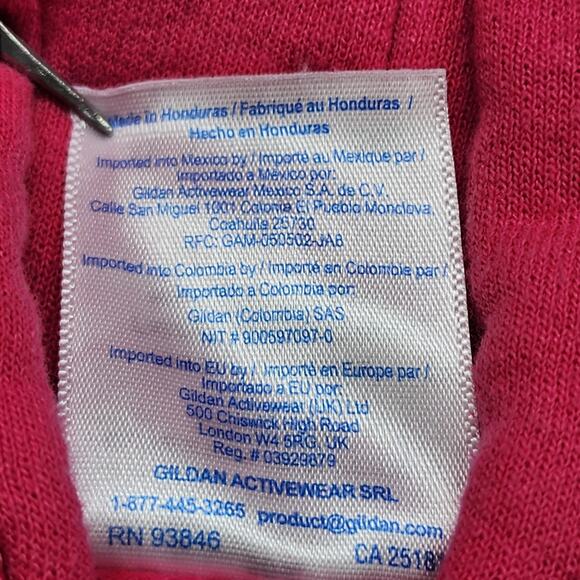 Gildan Hoodie Womens XL Pink Proud Air Force Mom Sweatshirt Military Patriot - Picture 8 of 11